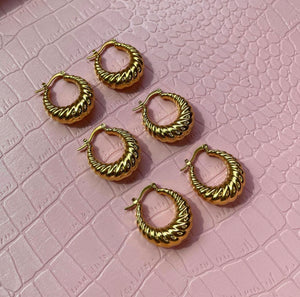 "Ruthie" Croissant Mini Hoops